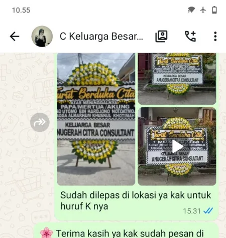 Pengiriman Papan Bunga Duka Venue Wedding Serpong