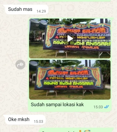 Pengiriman Papan Bunga Venue Wedding Serpong